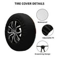 thumbnail image 2 of Naloa Bald Eagle Pilot PVC Leather Spare Tire Wheel Cover for Car Truck SUV Camper Trailer Universal Fit many size15 inch, 2 of 6