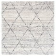 thumbnail image 4 of SAFAVIEH Fontana Darina Diamond Shag Area Rug, Grey/Ivory, 3' x 3' Round, 4 of 9