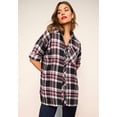 thumbnail image 2 of Roaman's Women's Plus Size Plaid Flannel Tunic, 2 of 6