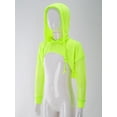 thumbnail image 3 of YIZYIF Girls Long Sleeve Cropped Hoodie Long Sleeve Mesh Tops for Modern Jazz Street Dance Performance, 3 of 5