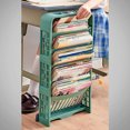 thumbnail image 3 of 5 Tier Classroom Deskside Bookshelf, Movable Book Rack Storage Bookshelf with Built in Stationery Box, Plastic Rolling Organization Shelf for Kids Students Study, 3 of 7