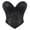 Black, variant on Silver Corset Tops For Women V Neck Push Up Boned Court Style Waist Cincher Bustier Tight Fit Waist Cinching Outerwear Body Shaper Top Bustier Top XS