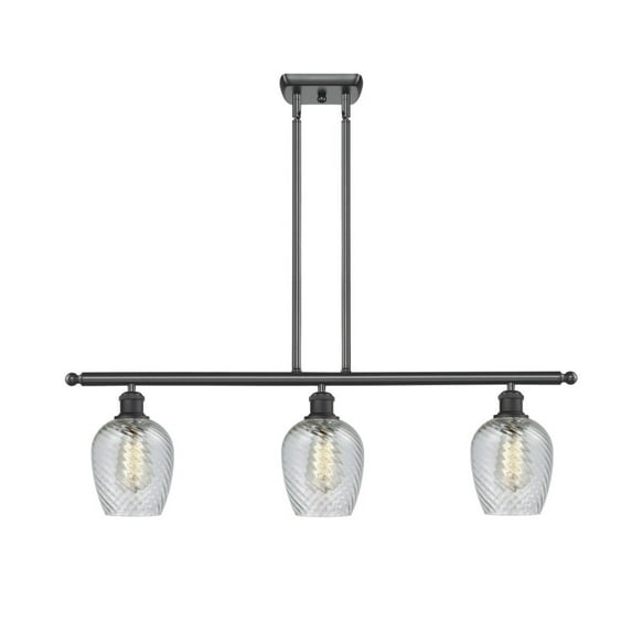 Innovations 516-3I-BK-G292 Salina 3 Light Island Light part of the Ballston Collection, Matte Black