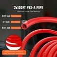 thumbnail image 4 of KFFKFF PEX Tubing, 3/4 Inch Diameter, Dual 100-Foot Coils, PEX-A Material, Suitable for Drinking Water, Hot/Cold Water Compatible, Easily Repairable, Includes Complimentary Cutter, Red & Blue, 4 of 9