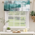 thumbnail image 3 of Turquoise Ombre Valances for Windows, Decorative Rod Pocket Window Valance Curtains, Modern Abstract Mottled Texture Art Short Curtain Drapes for Kitchen/Bathroom/Living Room, 2 Panels, 42" W x 12" L, 3 of 8