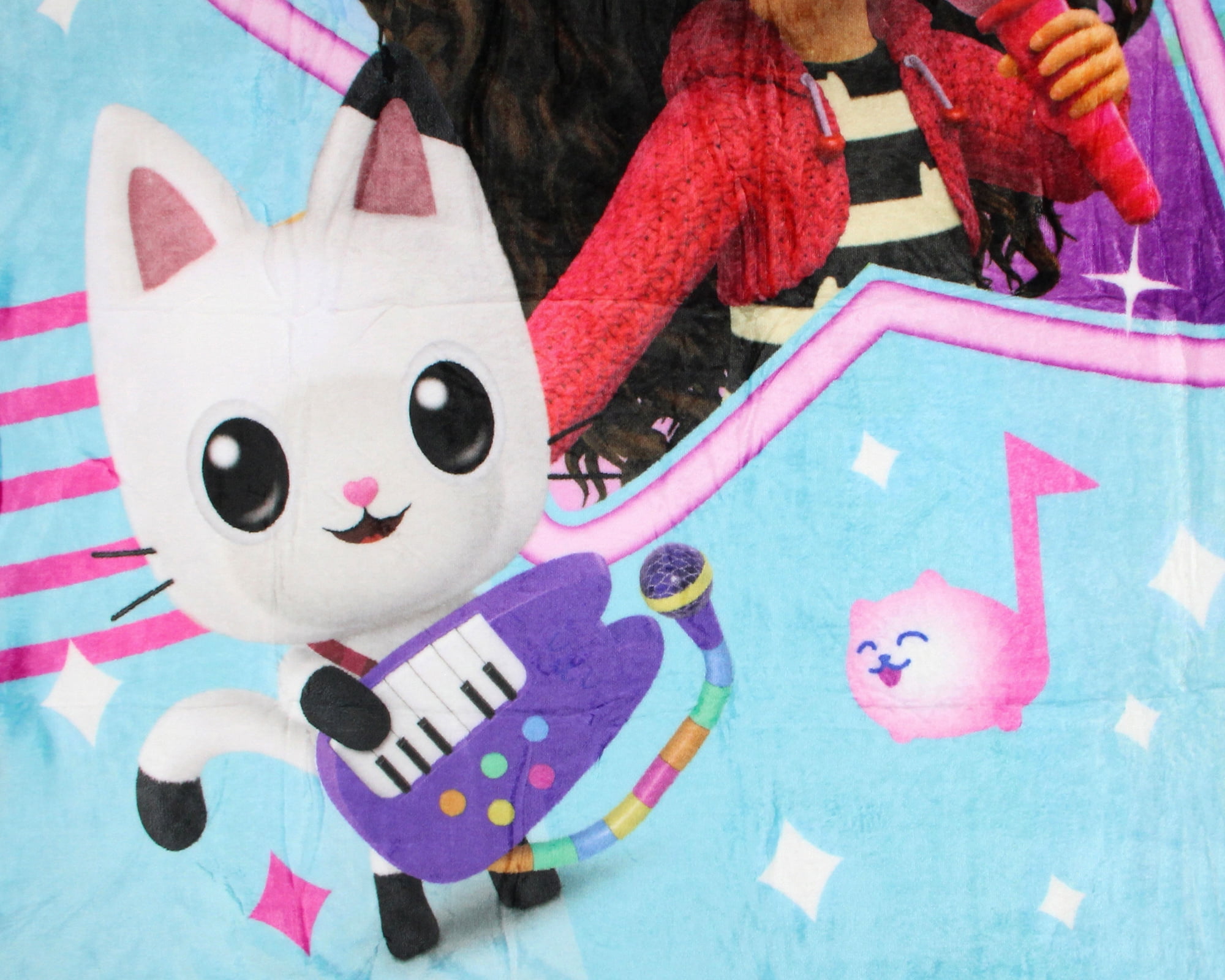 Gabby's Dollhouse Gabby Cats Concert DJ Catnip Pandy Paws Throw Blanket 46"x60" Soft Fleece Throw Blanket for Bed Couch