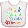 thumbnail image 3 of Inktastic My Grandma and Grandpa Love Me Boys or Girls Baby Bib, 3 of 4