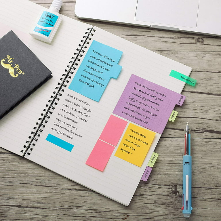 Sticky Notes Set, Sticky Notes Tabs, Divider Sticky Notes, School Supplies,  Office Supplies, Planner Sticky Notes, Sticky Note Dividers Tabs, Book
