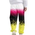 thumbnail image 4 of safuny Men's Pants Comfy Lounge Casual Striped Fashion Full Length Trousers Pajamas For Husband Boyfriend Son Home Clothes Loose Couple Air Conditioning Pants Yellow XL, 4 of 7