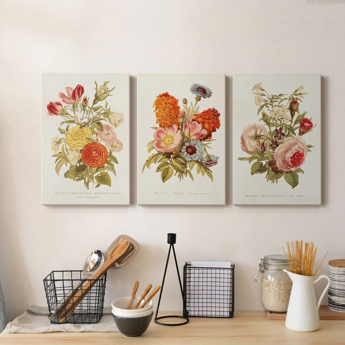 Antique Floral Bouquet I Premium Gallery Wrapped Canvas - Ready to Hang - 24 x 36 Each