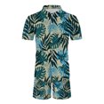 thumbnail image 4 of Vedolay Short Sets Men Set Beach Outfit Button Down Shirt and Short,Dark Gray XXL, 4 of 5