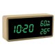 thumbnail image 1 of Smart Digital Alarm Clock For Kid Bedroom,battery Led Display Desk Clocks 12/24h With Time Temperature Humidity,green, 1 of 5