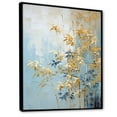 thumbnail image 2 of Designart "Dancing With Blue And Gold Bamboo III" Bamboo Floater Framed Wall Art Living Room, 2 of 5