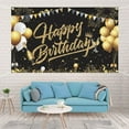 thumbnail image 4 of Birthday Backdrop Banner Backdrop Sign Happy Birthday Decoration Set for Men Women k403, 4 of 7