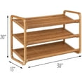 SHO01599 Bamboo 3Tier Shoe Shelf