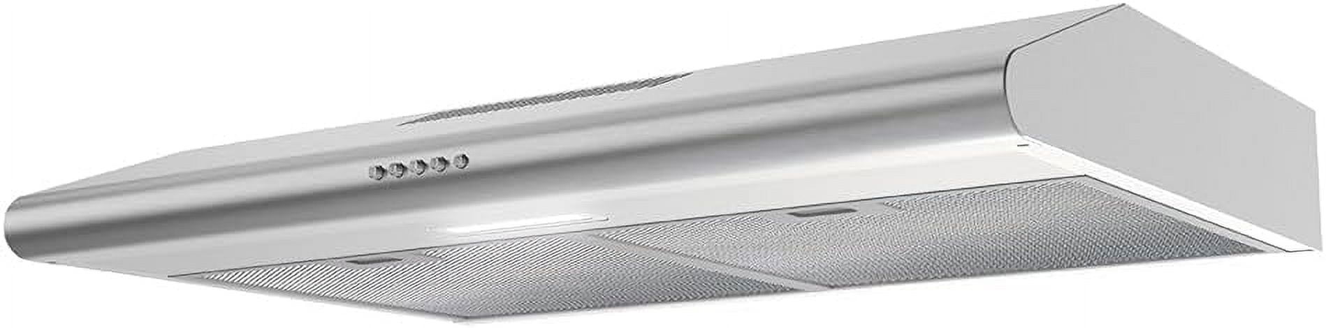 Streamline 30 in. Moncalieri Ductless Undermount Range Hood in Brushed Stainless Steel with Mesh Filters, Push Button Control, LED Light