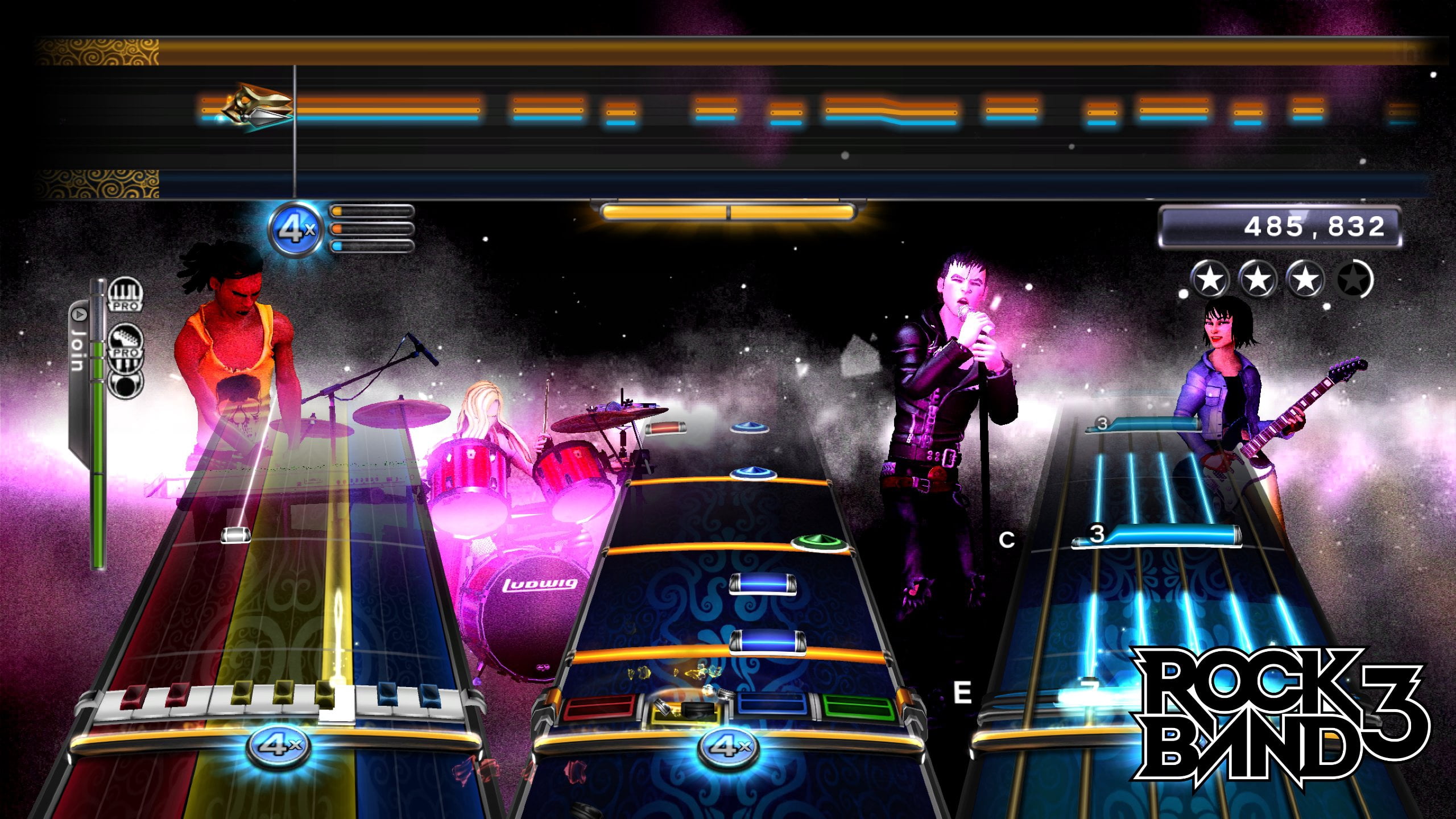 Rock Band 3 Physical Video Game for PlayStation, Music Game with 4 Offline Players and Parental Controls
