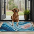 thumbnail image 4 of Qinduosi Ocean Doormat Ocean Art Waves Natural Swirls of Marble of Indoor Door Mat for Entrance Way Inside Bedroom Kitchen Non Slip Mat 19.68*39.37 in, 4 of 6