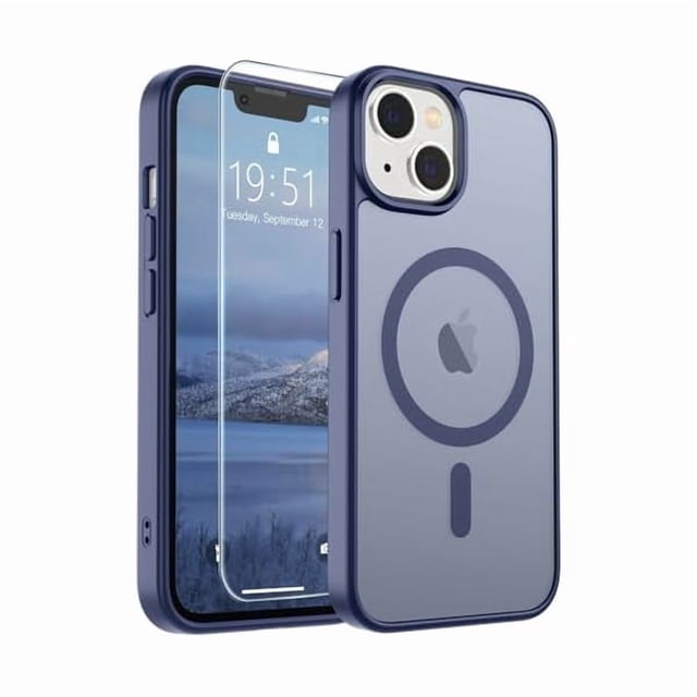 ccwonima Magnetic for iPhone 14 Pro Case (Compatible with MagSafe) (Military Grade Drop Protection) Slim Translucent Matte Shockproof with Anti-Fingerprint Phone Case,Lavender Gray