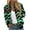 Green, variant on VERUGU Womens Jackets Casual Fall Winter Fashion Zipper Printing Long Sleeve Coat Outwear with Pocket Blue XXL