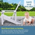 thumbnail image 3 of Royalcraft Adirondack Chairs Set of 2, Outdoor Weather Resistant Plastic Fire Pit Chairs, 350 LBS Patio Adirondack Chair for Easy Assembly, White, 3 of 10