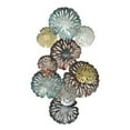 thumbnail image 2 of Benjara 36 Inch Wall Decor, Hanging Piece, Various Size Metal Flowers, Multicolor, 2 of 5