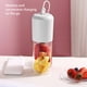 thumbnail image 4 of Exprimidor portátil recargable por USB | Vaso de vidrio de 400 ml con 6 cuchillas de acero inoxidable | Mini licuadora personal para batidos y zumos | Para uso doméstico y de viaje, 4 of 6
