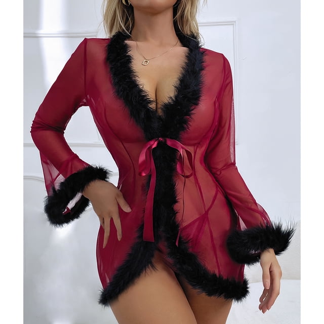 Conjunto de lencería Moda Encaje Noche de bodas Hugtrwg para mujer Multicolor T XL