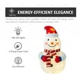 thumbnail image 3 of Jingle Joy 3-Piece 32-Inch LED Lighted Outdoor Snowman Family Set - Weather Resistant with Ground Stakes - Festival Winter Christmas Decorations - Holiday Yard, Lawn and Garden Decor - Trio Figurines, 3 of 6