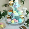 thumbnail image 2 of BalsaCircle 3 Tiers Blue Gold Trim 13" Cake Cupcake Stand Birthday Party Wedding Centerpieces Decorations, 2 of 8