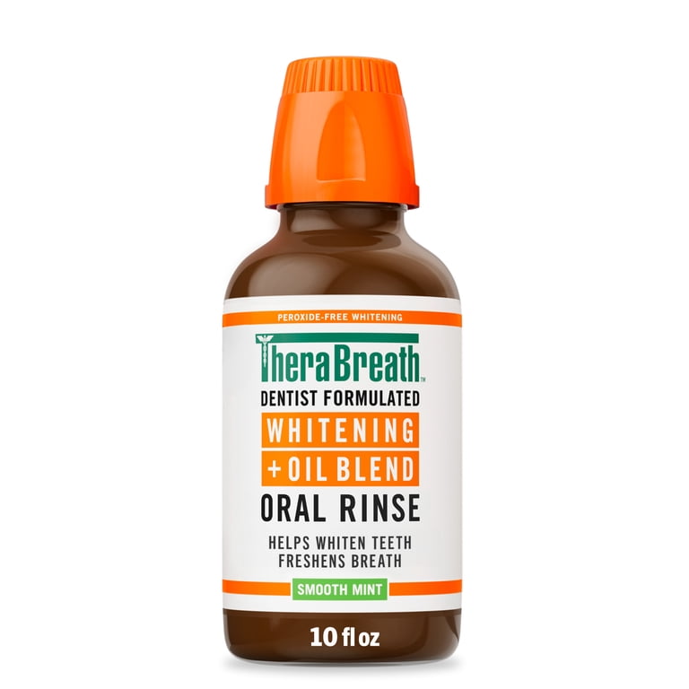 TheraBreath Whitening + Oil Blend Oral Rinse, 10 fl oz photo 1