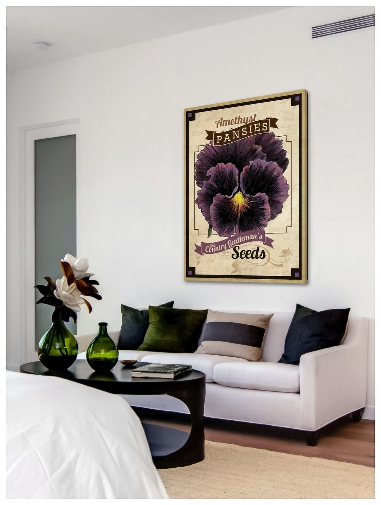 Marmont Hill "Flower Packet Pansy" Painting Print on Canvas