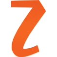 thumbnail image 1 of Acrylic Letter Z Bold, 1'' Tall Fluorescent Orange Small Acrylic Plastic Letter, Color Choices, Reception, 1 of 5