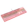 thumbnail image 3 of mecánico ergonómico para juegos de 104 teclas, interruptores azules, tapas de teclas flotantes, retroiluminación RGB, 19 teclas, para Rosado Yotijar Teclado mecánico, 3 of 9