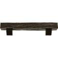 thumbnail image 2 of Ekena Millwork 4"H x 8"D x 72"W Riverwood Faux Wood Fireplace Mantel Kit with Ashford Corbels, Burnished Mahogany, 2 of 10