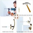 thumbnail image 4 of UBIUO 4 Pieces Curtain Holdback,Wall Mounted Hooks Drapery Tiebacks with Screws Metal Decorative Curtain Holdbacks Decorative Window Drapery Holder Cu, 4 of 4