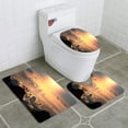 thumbnail image 1 of JSDART On top World Together 3 Piece Bathroom Rugs Set Bath Rug Contour Mat and Toilet Lid Cover, 1 of 2