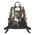 thumbnail image 6 of Lafuoo Retro American Eagle A Pattern Lightweight Backpack, Wear-resistant Multi-pocket Travel Backpack, Suitable for Work, Campus, Mountaineering, Unisex-One Size, 6 of 7