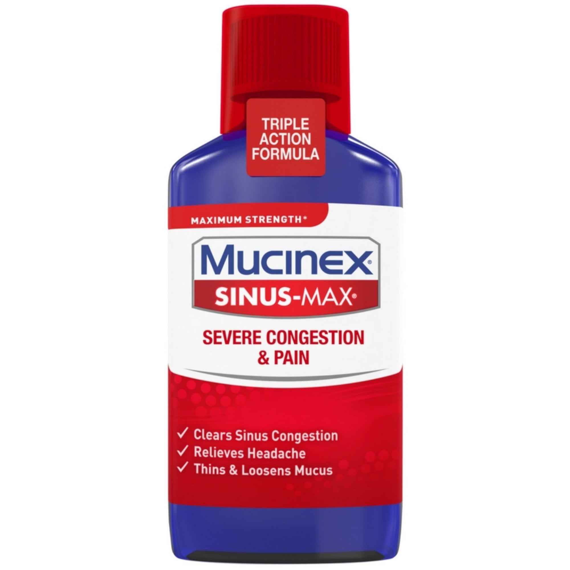 Mucinex Sinus-Max Adult Liquid Severe Congestion Relief, 6 oz {Pack of 6}
