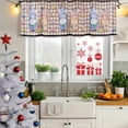 thumbnail image 6 of Bunny Gnomes Easter Valances for Windows, Decorative Rod Pocket Window Valance Curtains, Eggs Brown Checkered Farmhouse Short Curtain Drapes for Kitchen/Bathroom/Living Room, 2 Panels, 42" W x 12" L, 6 of 8