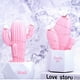 thumbnail image 5 of Bonita decoración de cactus de resina: 2 piezas de centro de mesa con adorno de escritorio y cadena de luces, 5 of 8