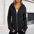thumbnail image 1 of Sudadera con capucha de manga larga para mujer con bolsillos Sudadera extragrande Ropa deportiva cómoda para otoño, 1 of 6