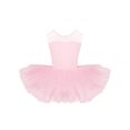 thumbnail image 4 of iEFiEL Kids Girls Sleeveless Leotard Stretch Mesh Splice Ballet Dance Gymnastics Tutu Dress Pink 8, 4 of 7