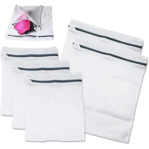 Zipped Mesh Laundry Wash Bags Washing Net For Delicates Underwear 5Pcs/Set