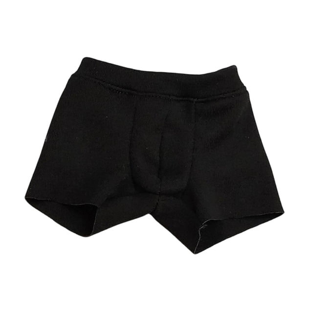 Ropa para figuras de acción a escala /6, ropa para muñecos de 2 pulgadas, calzoncillos tipo bóxer. Negro