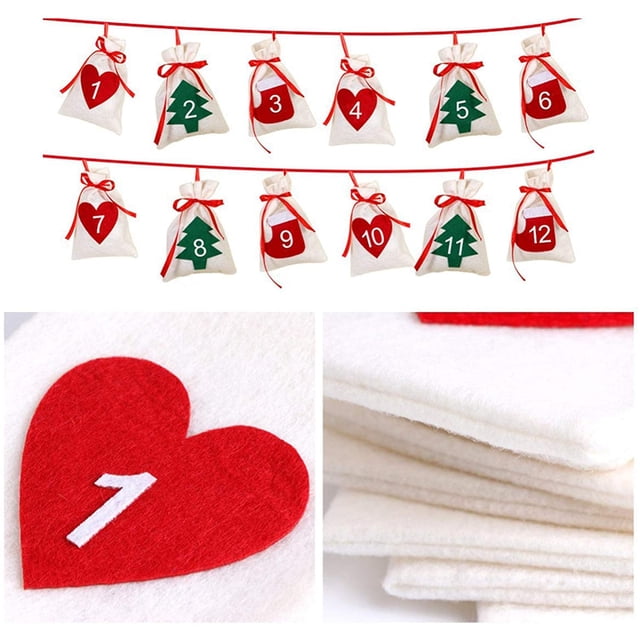 Calendario de Adviento Calendario de Navidad Bolsas para botas autollenables de Navidad Adepaton LN-0925