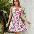 thumbnail image 7 of Pretty Lipstick Lip Prints Lipsticks Pattern Sundress Sleeveless Dress Summer Women Clothes Dress for Women Dresses, 7 of 7
