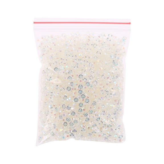 5000pcs White Gradient Flat Back Gems Round Crystal Rhinestones for DIY Nail Art