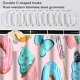 thumbnail image 5 of Sweets Shower Curtain, 36x72inch, Macaron Cupcake Donut Bathroom Shower Curtains, Dessert Food Theme Kids Girls Bathroom Curtains Decor Set with 12 Hooks YLOKTP0854, 5 of 6