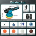 thumbnail image 7 of Focily Cordless Car Buffer Polisher with 8 Variable Speed 2800-5500RPM,Portable Polisher with 2PCS 12V 1.5Ah Rechargeable Batteries,Rotary Buffer Waxer Kit for Home /Car Detailing/Polishing, 7 of 7